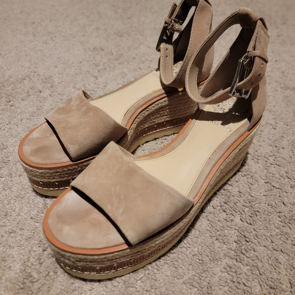 Vince Camuto Meestana Flatform Sandal Tan Size 7.5 - Picture 6 of 11